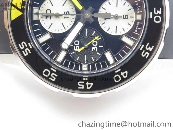 MIROTIME 0327 Aquatimer Chrono IW376702 SS BLS 1:1 Best Edition Black Dial on Black Rubber Strap A WellDesigned 7105